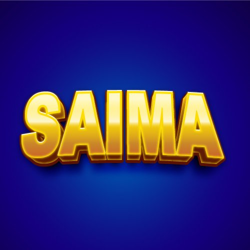 Saima Name Dp - blue light blue color background