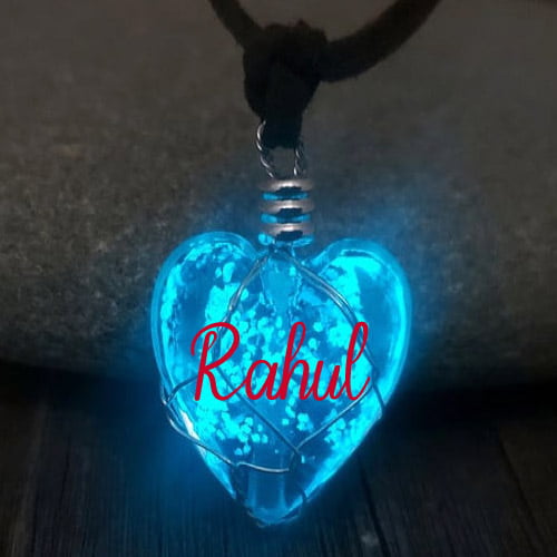 Rahul Dp - glowing blue necklace 