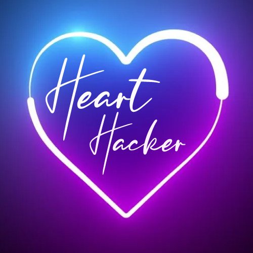 Heart Hacker Dp - blue purple background color 