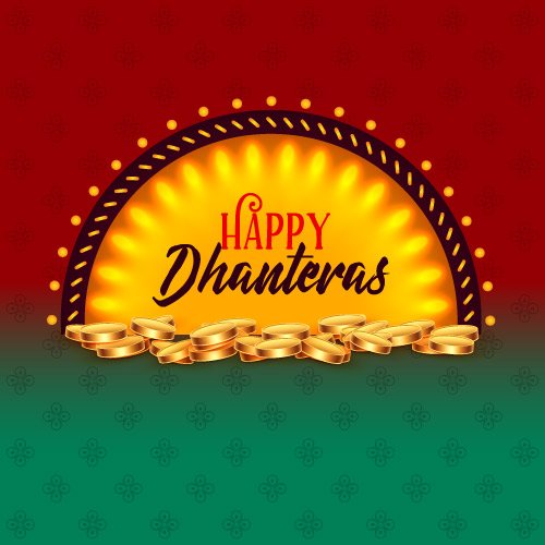 Happy Dhanteras Images - green flower red flower background photo