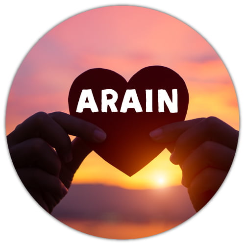 Arain dp - good look circle heart in hand