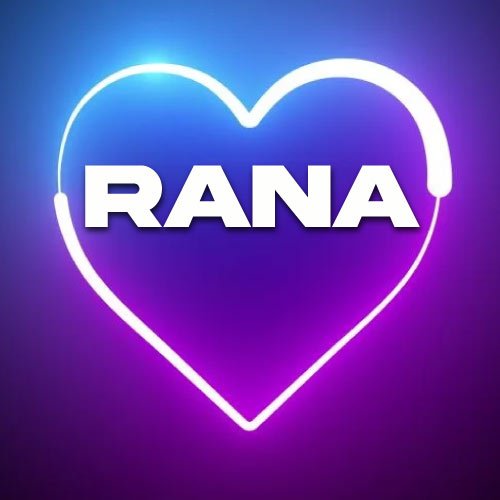Rana Dp - gradient color background outline heart 
