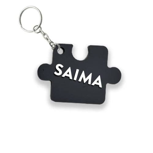 Saima Name Dp - gray keychain