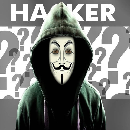 Hacker Dp - gray white color background