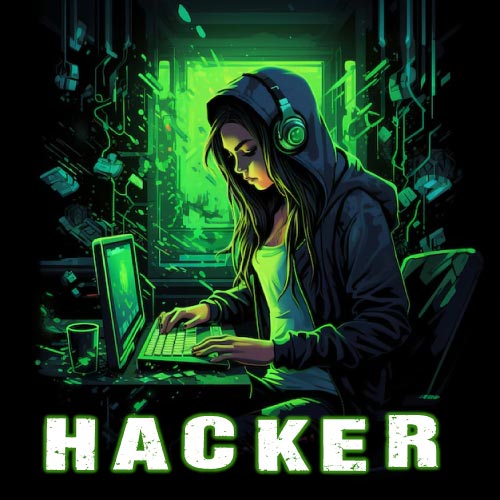 Hacker Photo Dp - green glowing background image
