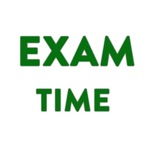 Exam Dp - green color text black outline image