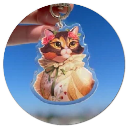 Cat Dp For Whatsapp - keychain on circle pic