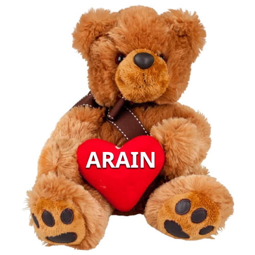 Arain dp - lovely bear hand red heart