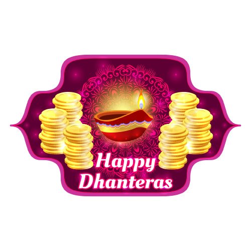 Happy Dhanteras Images - many cion in shape photo