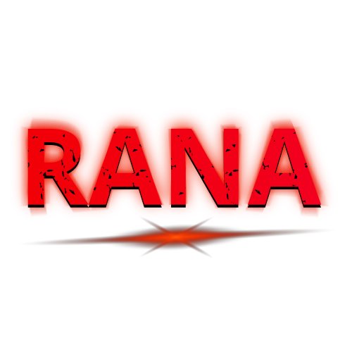 Rana Dp - nice look 3d text red color photo