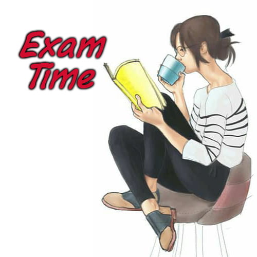 Exam Dp - nice look anime lady hand yellow book pic