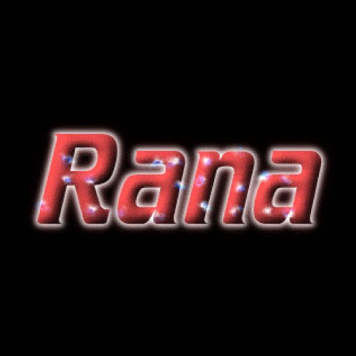 Rana Dp - nice style font black background pic