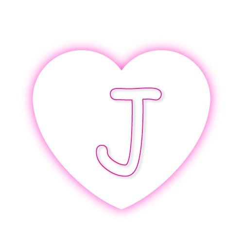 J Name Dp - outline heart