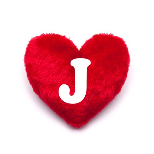 J Name Dp - pillow heart