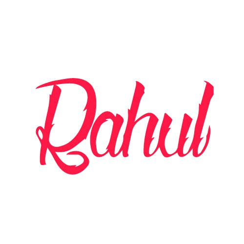 Rahul Dp - rahul pink color font