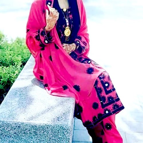 Balochi Dp - pink dress