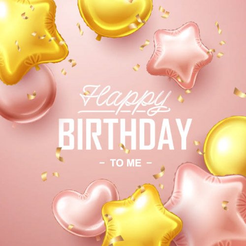 Happy Birthday To Me dp- 
light pink golden star