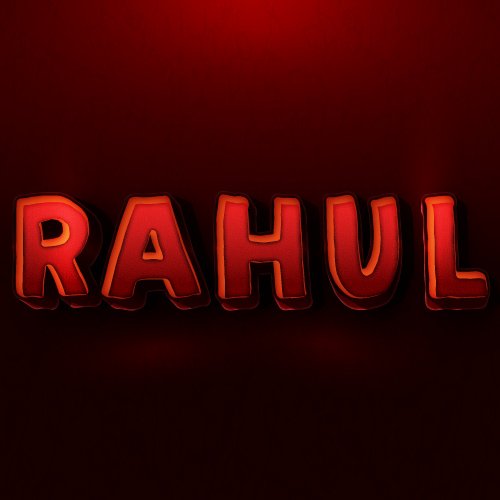 Rahul Dp - beautiful font red background