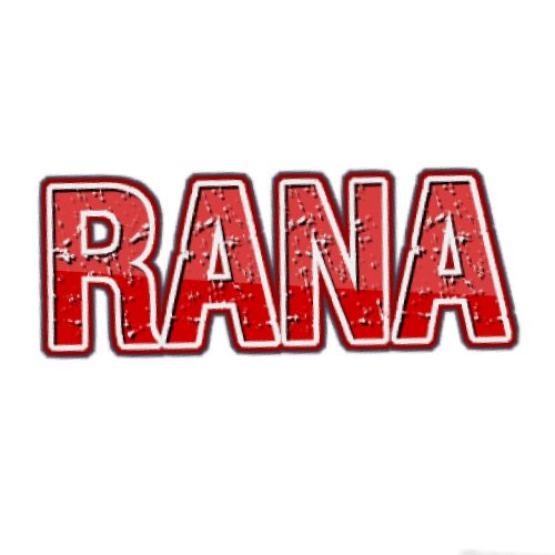 Rana Dp - red color text outline 
shape pic