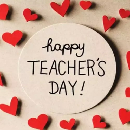 Teachers Day DP - red heart background