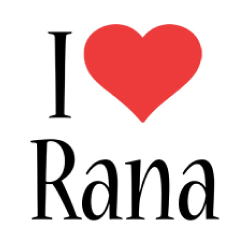 Rana Dp - red heart black color font image