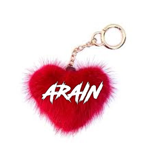 Arain dp - red heart keychain pic