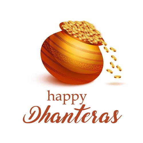 Happy Dhanteras Images - transparent photo brown color text