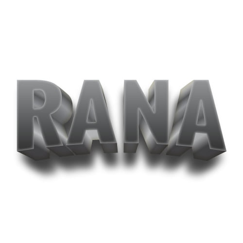 Rana Dp - white background 3d font photo