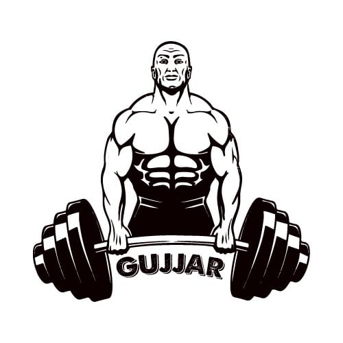 Gujjar Dp - white background bodybuilder man vector pic