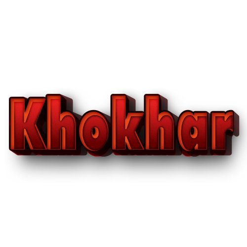 Khokhar Dp - white background red color text photo