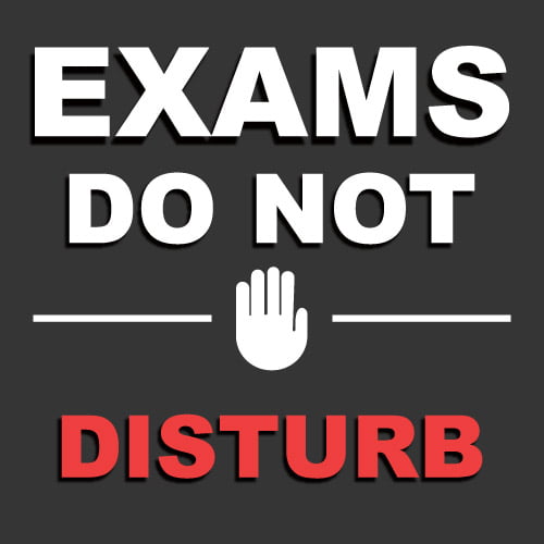 Exam Dp - white color red color text pic