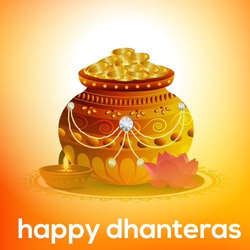 Happy Dhanteras Images - white color text nice look photo