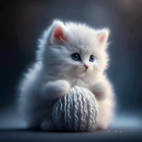 Cat DP - wonderful background white color cat