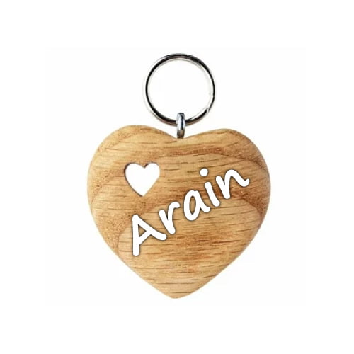 Arain dp - wood keychain photo