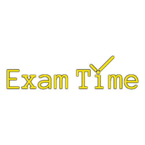 Exam Dp - yellow color font black outline pic