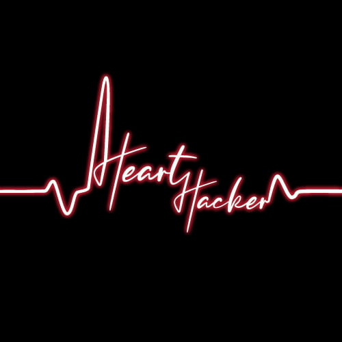 Heart Hacker Dp - black background white color font pic 
