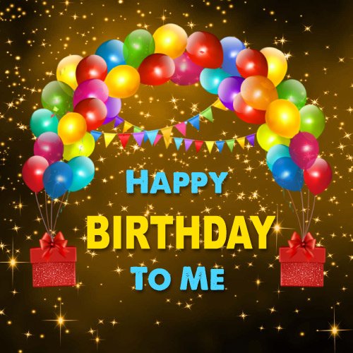 Happy Birthday To Me Dp - Light brown color glowing background