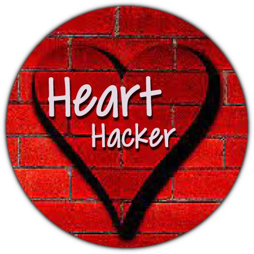 Heart Hacker Dp - red wall black color heart pic