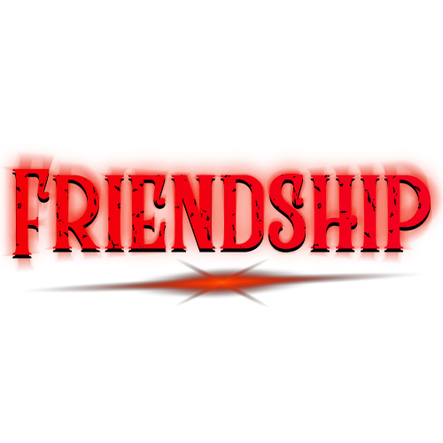 Friendship Dp Photo - 3d red color text photo