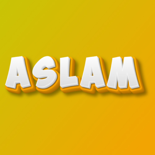 Aslam Name text for facebook