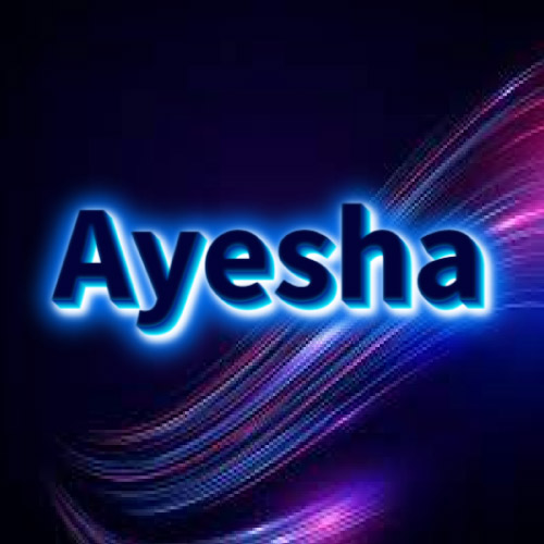 Ayesha Name Dp - 3d font image