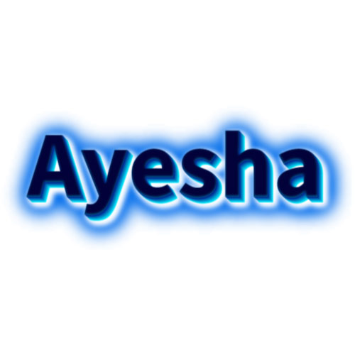 Ayesha Name Dp -3d font photo