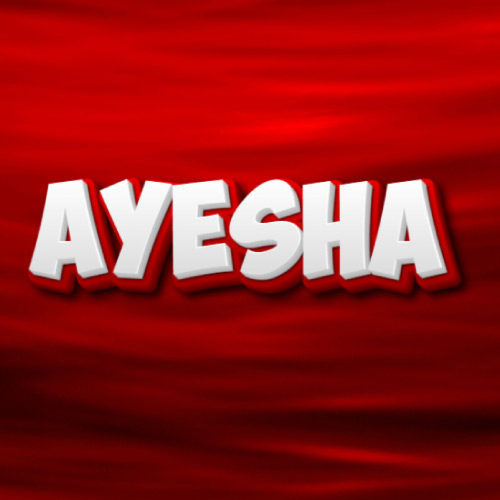 Ayesha Name Dp - 3d text pic