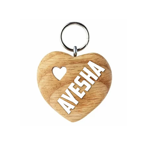 Ayesha Name Dp - heart keychain