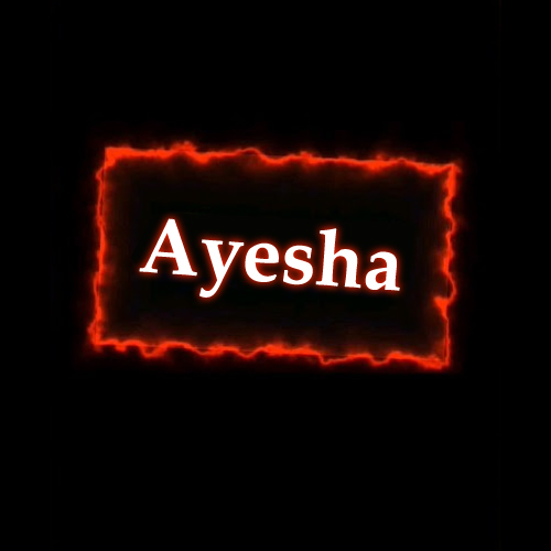 Ayesha Name Dp - red outline box