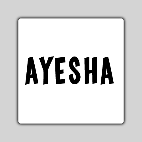 Ayesha Name Dp - white box