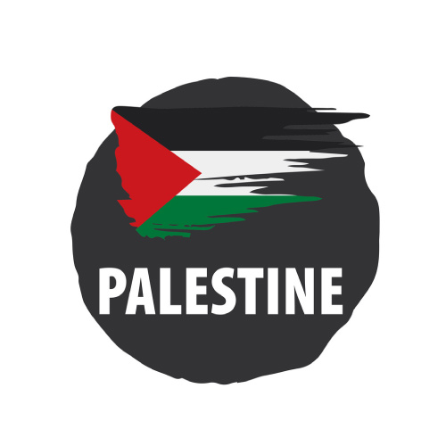 Palestine Dp - black circle flag