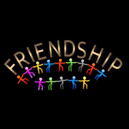 Friendship Dp Photo - black color background kids vector pic