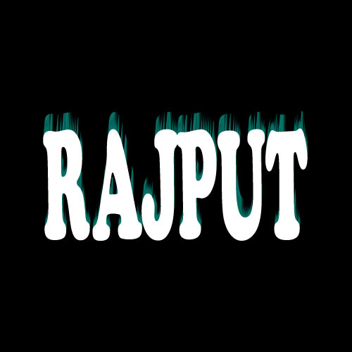 Rajput Cast Dp - black color background white color 3d text pic