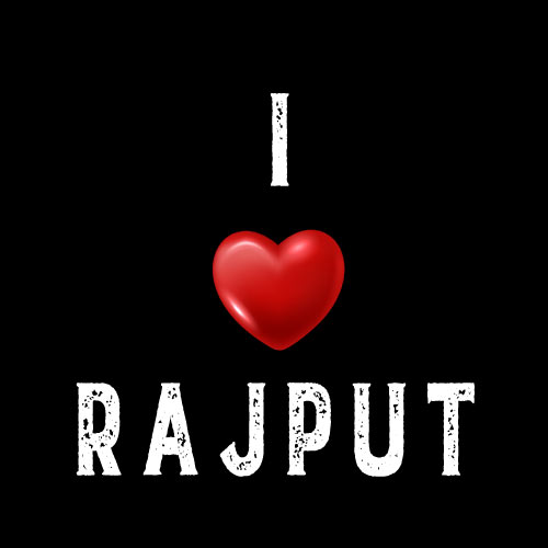 Rajput Dp - black color background white color text